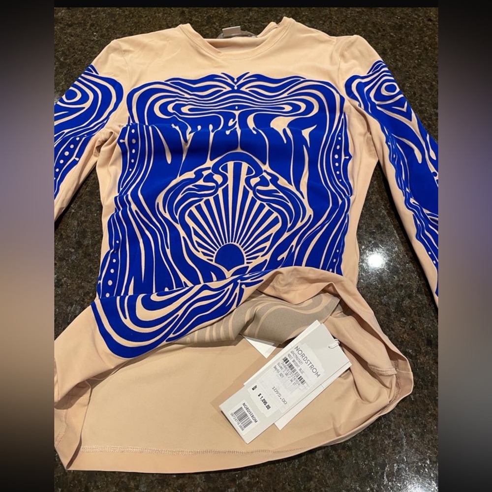 Stella McCartney second skin top tattoo print size 36 NWOT